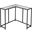36 Inch White Marble Corner Console