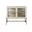 38 Inch Solid Wood Sideboard with Two Glass Doors In White