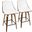 Gianna Counter Stool Set of 2 In White
