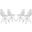 4 LeisureMod Cresco Clear Molded Eiffel Side Chairs