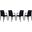 4 LeisureMod Weave Black Mace Indoor Outdoor Arm Chairs