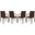 4 LeisureMod Weave Brown Mace Indoor Outdoor Arm Chairs