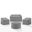 4 Piece Outdoor Furniture Cover Set In Gray
