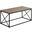 40 Inch Dark Taupe And Black Metal Coffee Table
