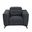41 Inch Italian Leather Power Recliner Chair In Dark Gray
