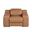 41 Inch Italian Leather Wall Hugger Recliner with USB In Chestnut