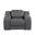 41 Inch Italian Leather Wall Hugger Recliner with USB In Dark Gray
