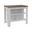 41 Inch Kitchen Island with Storage In White and Brown