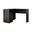 41 Inch L Shape Computer Desk with Two Drawers In Black