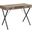 42 Inch Dark Taupe And Black Metal Compter Desk