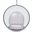 42 Inch Faux Leather Balloon Chair In Silver
