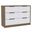 42 Inch Four Drawer Dresser In White and Brown