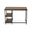 42 Inch Solid Wood and Metal Computer Desk In Chestnut and Black