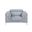 42 Inch Top Grain Leather Club Chair In Light Gray and Silver