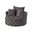 43 Inch Velvet Tufted Swivel Barrel Chair and Toss Pillows In Gray