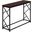 44 Inch Espresso Black Metal Hall Console