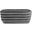 44 Inch Velvet Tufted Oval Ottoman In Gray