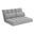45 Inch Futon Convertible Sleeper Loveseat and Toss Pillows In Gray