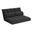 45 Inch Futon Convertible Sleeper Loveseat and Toss Pillows In Dark Gray
