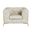 45 Inch Italian Leather Tufted Chesterfield Chair In Gold and Beige