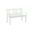 45 Inch Metal Garden Patio Bench In White
