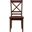 Simplicity Cross Back Dining Chair Set of 2 In Caramel