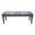 47 Inch Abstract Design Blue Leg Upholstered Bench In Blue and Cream