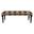 47 Inch Black Leg Checkered Upholstered Bench In Black and Tan