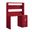 47 Inch Iron Writing Desk In Red