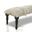 47 Inch Leg Abstract Stripe and Dot Upholstery Bench In Cream and Black