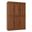 48.5 Inch Pantry Cabinet with Raised Panel Doors and 2-Drawers In Mocha