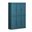 48.5 Inch Pantry Cabinet with Raised Panel Doors and Adjustable Shelves In Teal Blue