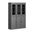 48.5 Inch Pantry China Cabinet with Raised Panel and 2-Drawers In Gray