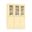 48.5 Inch Pantry China Cabinet with Raised Panel and 2-Drawers In Yellow