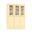 48.5 Inch Pantry China Cabinet with Raised Panel and Clear Glass Doors In Yellow
