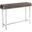 48 Inch Accent Table In Dark Taupe And Chrome Metal