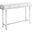 48 Inch Accent Table In Glossy White And Chrome Metal I 3297