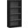 48 Inch Bookcase In Black Grey With Adjustable Shelves
