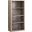 48 Inch Bookcase In Taupe Reclaimed Wood Look With Adjustable Shelves