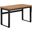 48 Inch Computer Desk In Black And Reclaimed Wood With Adjustable Height