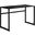 48 Inch Computer Desk In Black With Tempered Glass