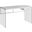 48 Inch Computer Desk In Glossy White With Tempered Glass