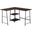 48 Inch Espresso Top And Black Metal Corner Compter Desk