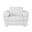 48 Inch Italian Leather Arm Chair In White