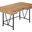 48 Inch Light Reclaimed Wood And Black Metal Compter Desk