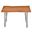 48 Inch Solid Wood and Iron Dining Table In Black and Brown
