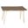 48 Inch Solid Wood and Iron Dining Table In Brown and Gold