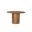 48 Inch Solid Wood Pedestal Base Round Top Dining Table In Brown