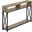 48 Inch Taupe Black Metal Hall Console I 3573