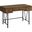 48 Inch Walnut And Black Metal Computer Desk